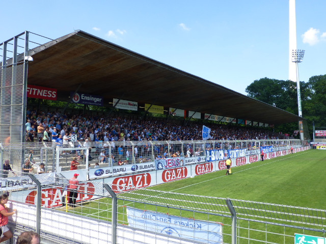 The Side Terrace During the Match